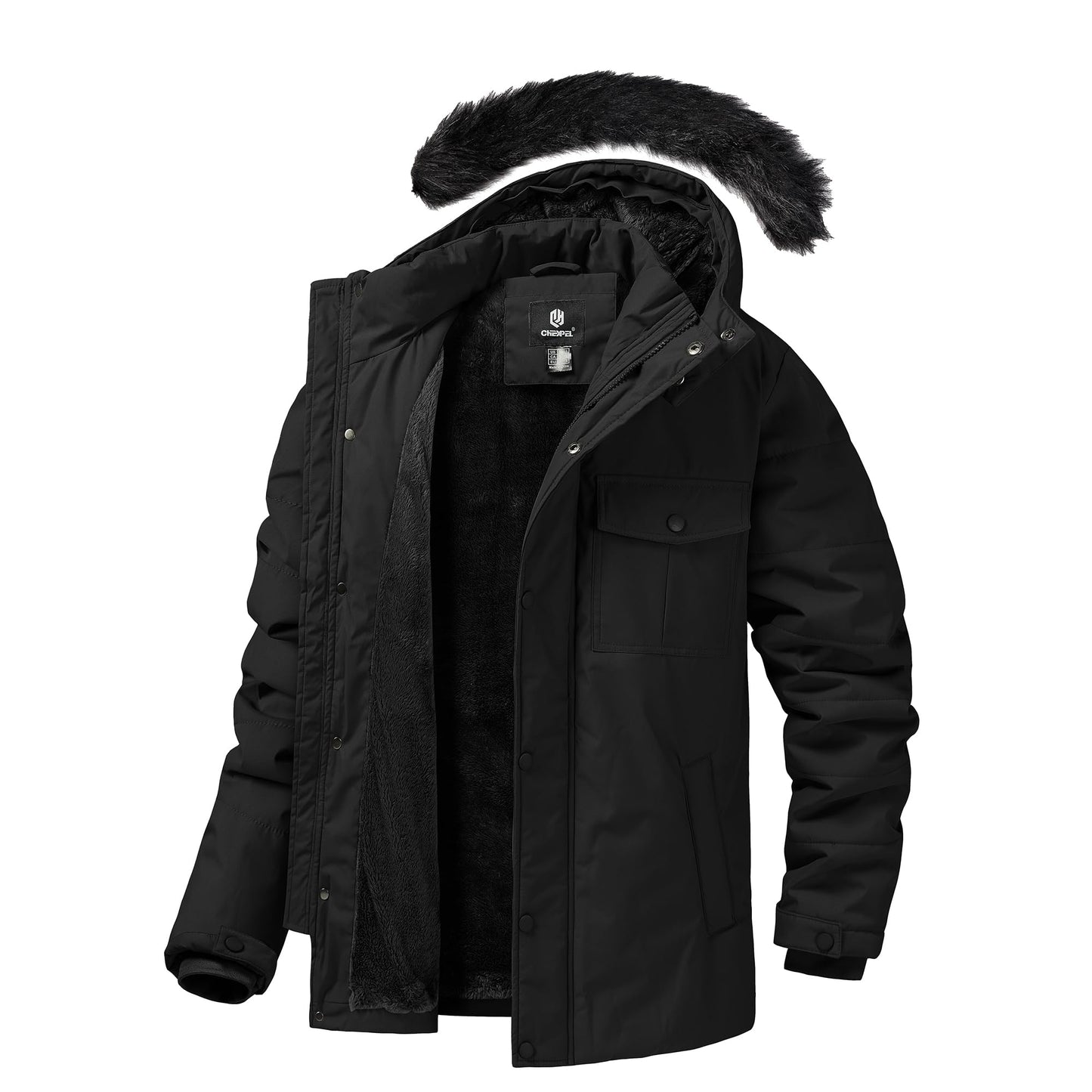 CHEXPEL ArcticShield Mens Parka with Fur-Lined Hood