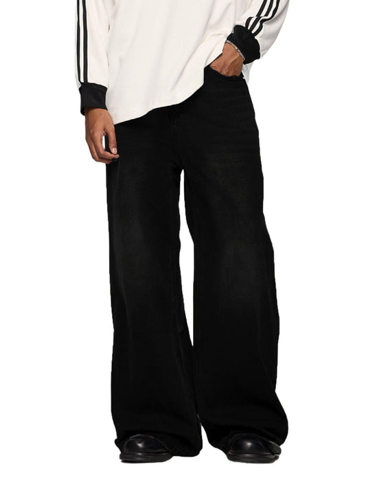 Y2K Vintage Baggy Jeans for Men - Loose Fit Mid Rise