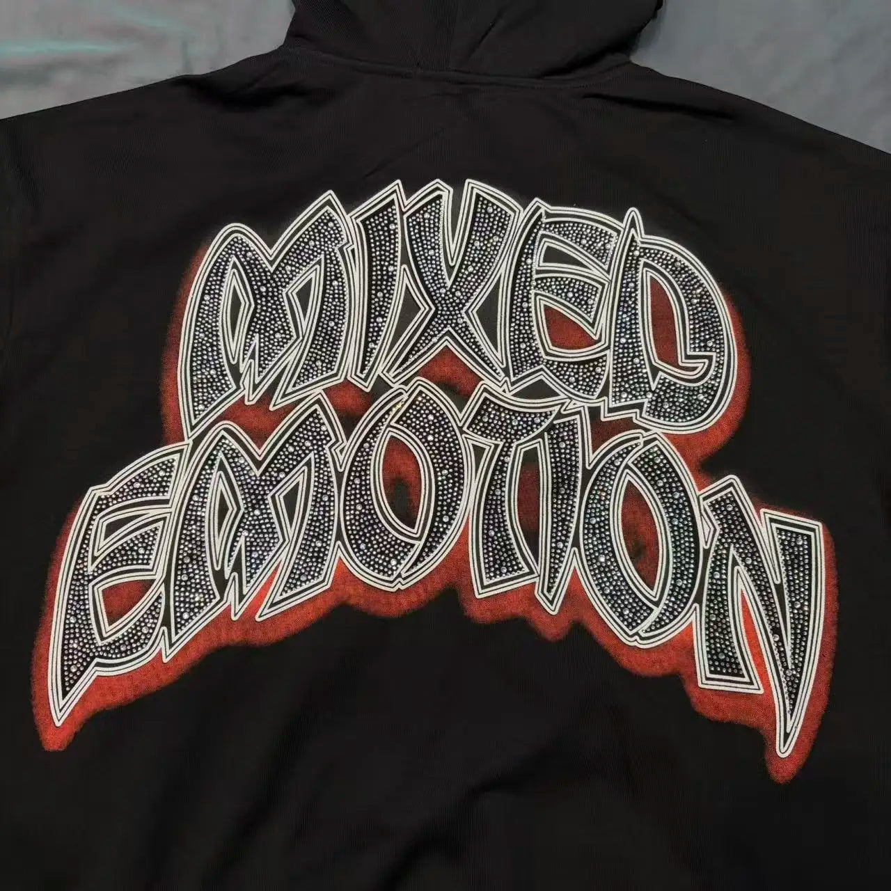 Designer Brand Men's Hoodie Hot Diamond MIXED EMOTION Pattern Printed Sweatshirt Zipper Street Hoodie